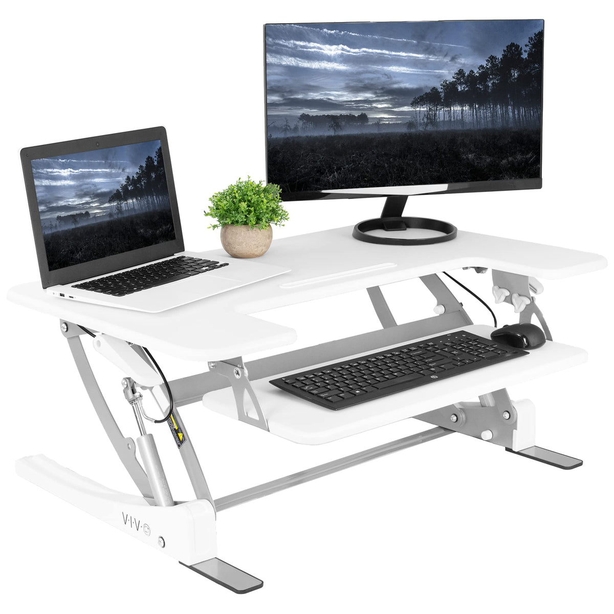 Wide Adjustable Standing Desk Converter