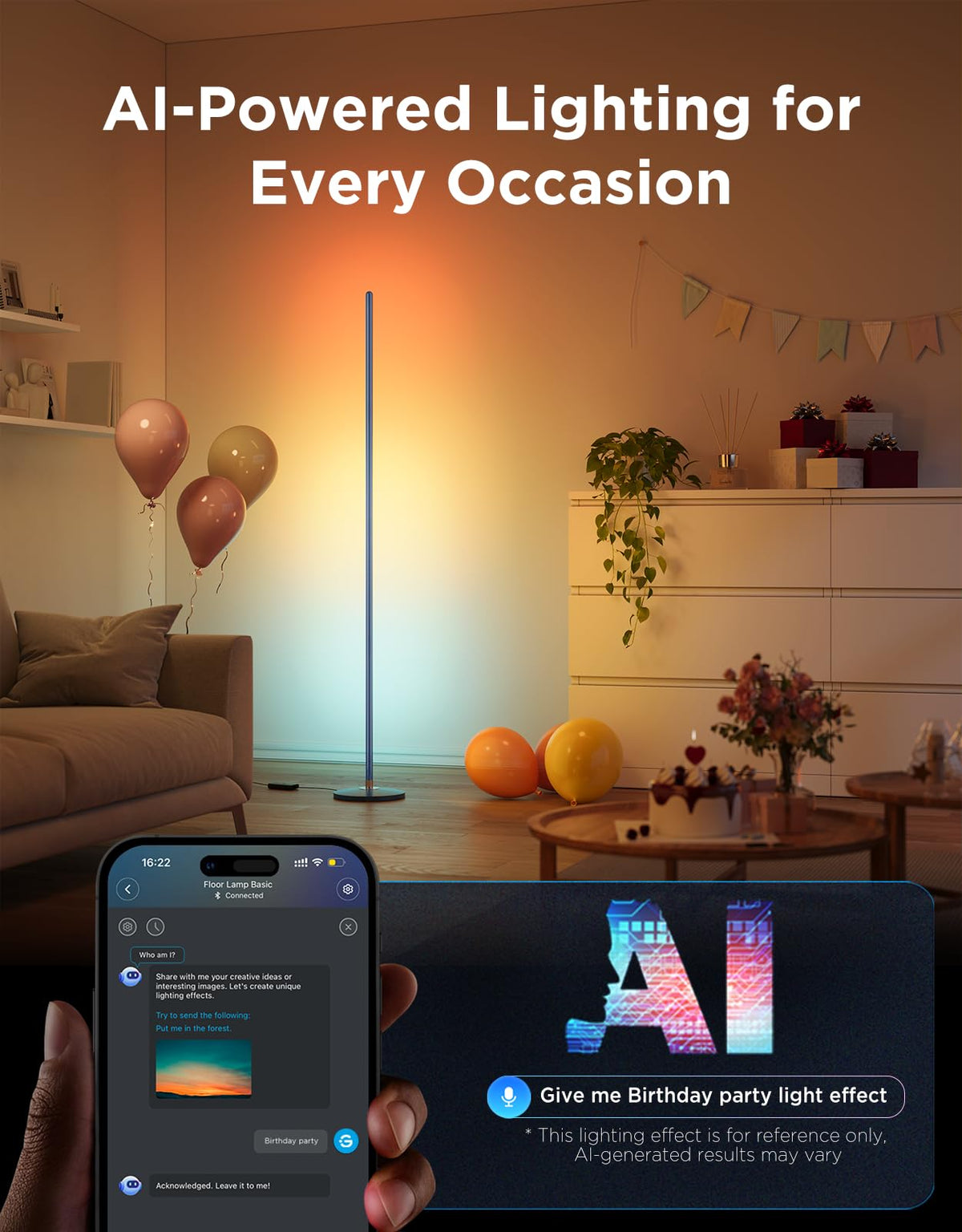 RGBIC Smart Corner Floor Lamp
