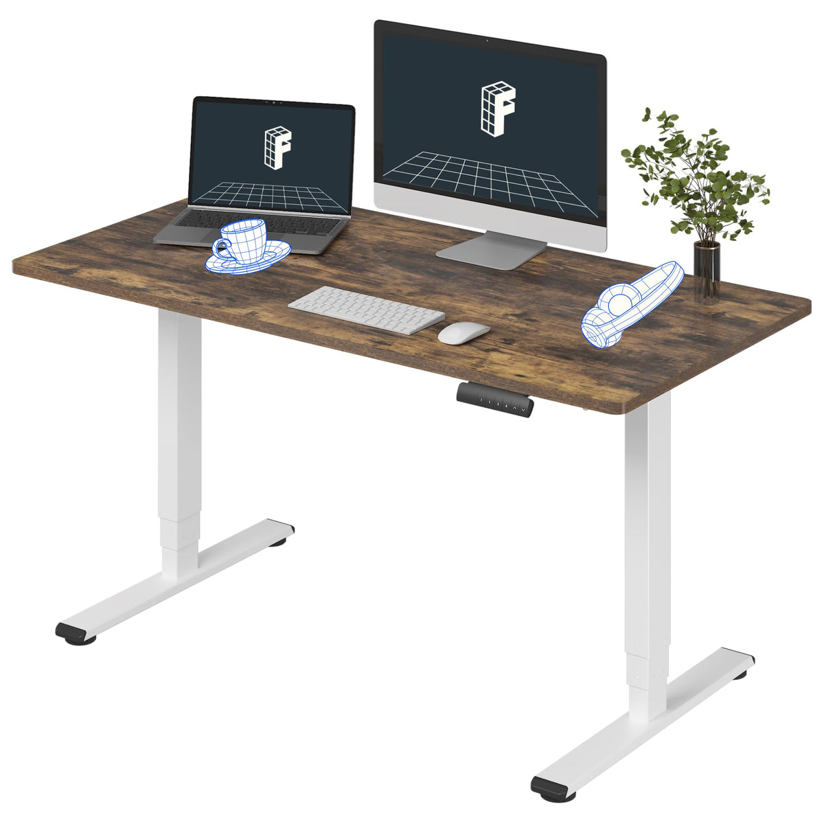 Three-Stage Dual-Motor Standing Desk