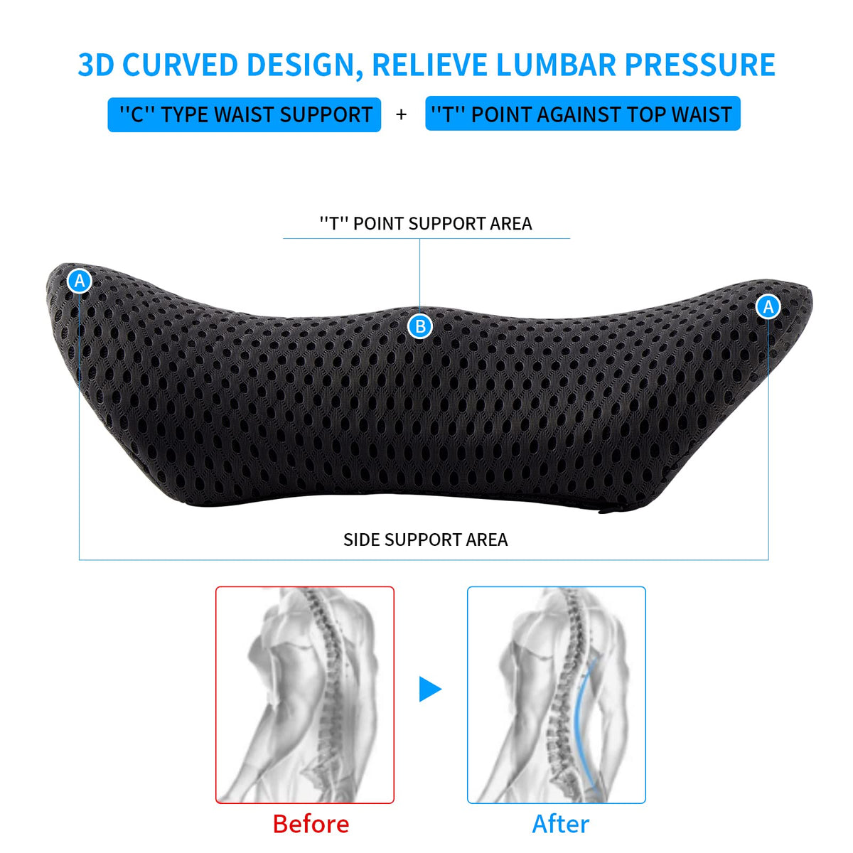 Memory Foam Lumbar Support Pillow
