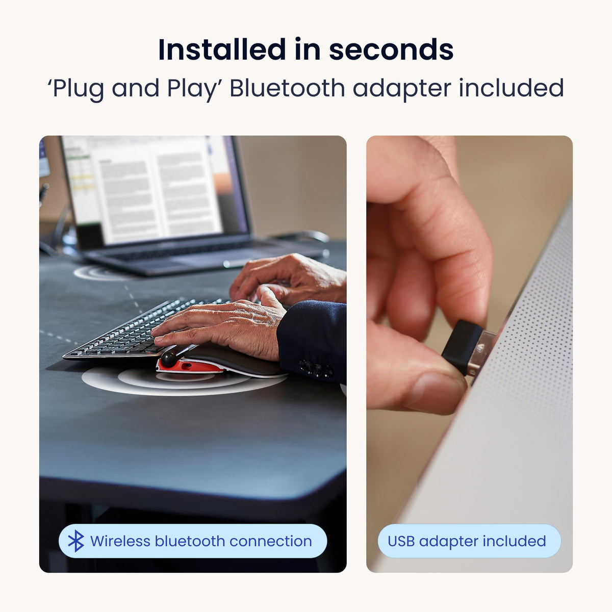 Centered Rollerbar Mouse and Keyboard Set