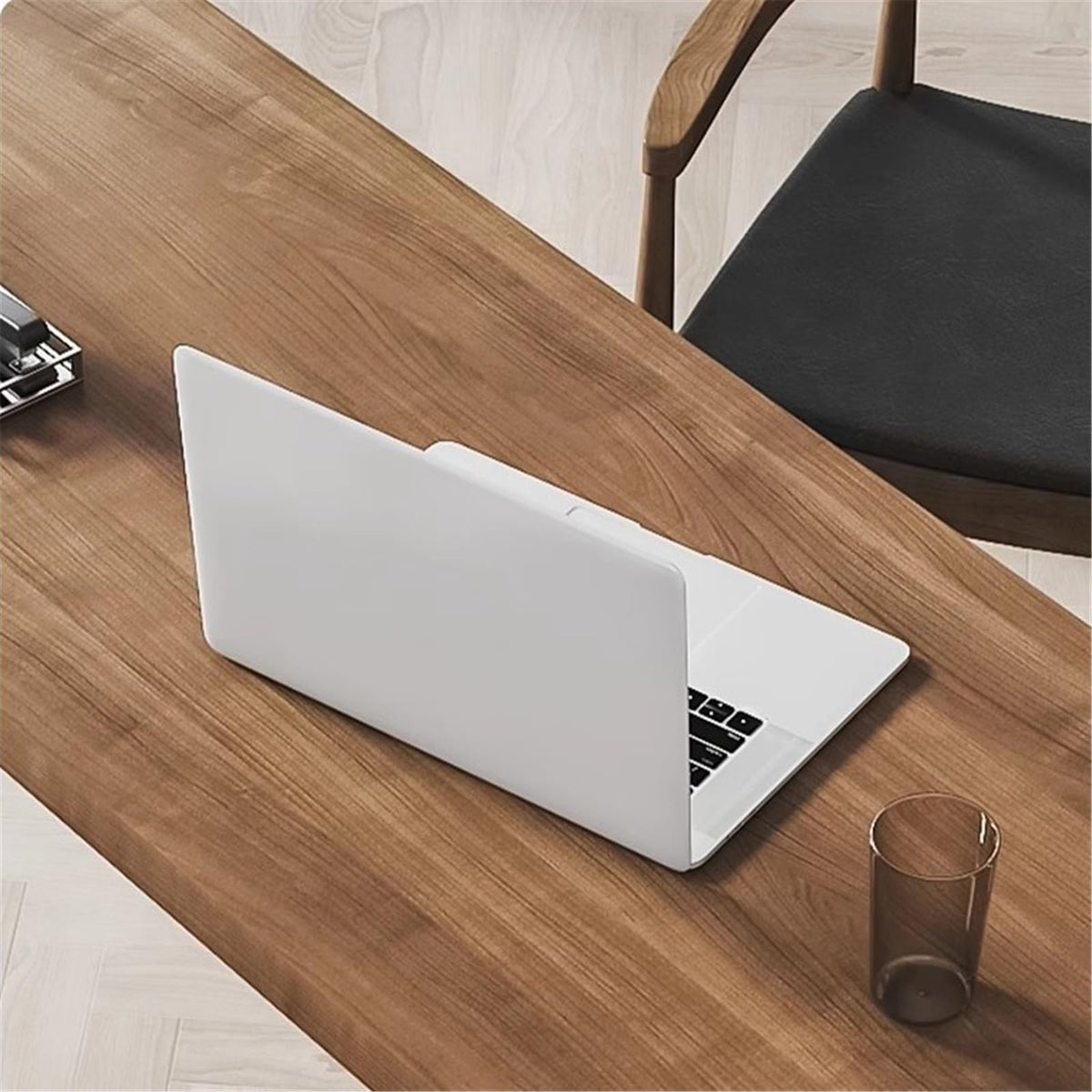 Walnut-Finish Solid Wood Writing Desk