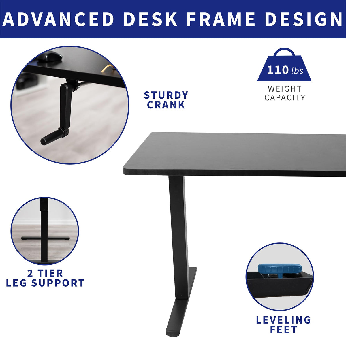 Manual Crank Standing Desk
