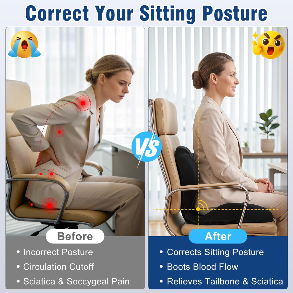 Seat Cushion with Lumbar Support