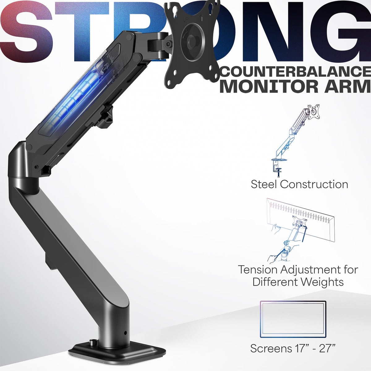 Pneumatic Ultrawide Monitor Arm