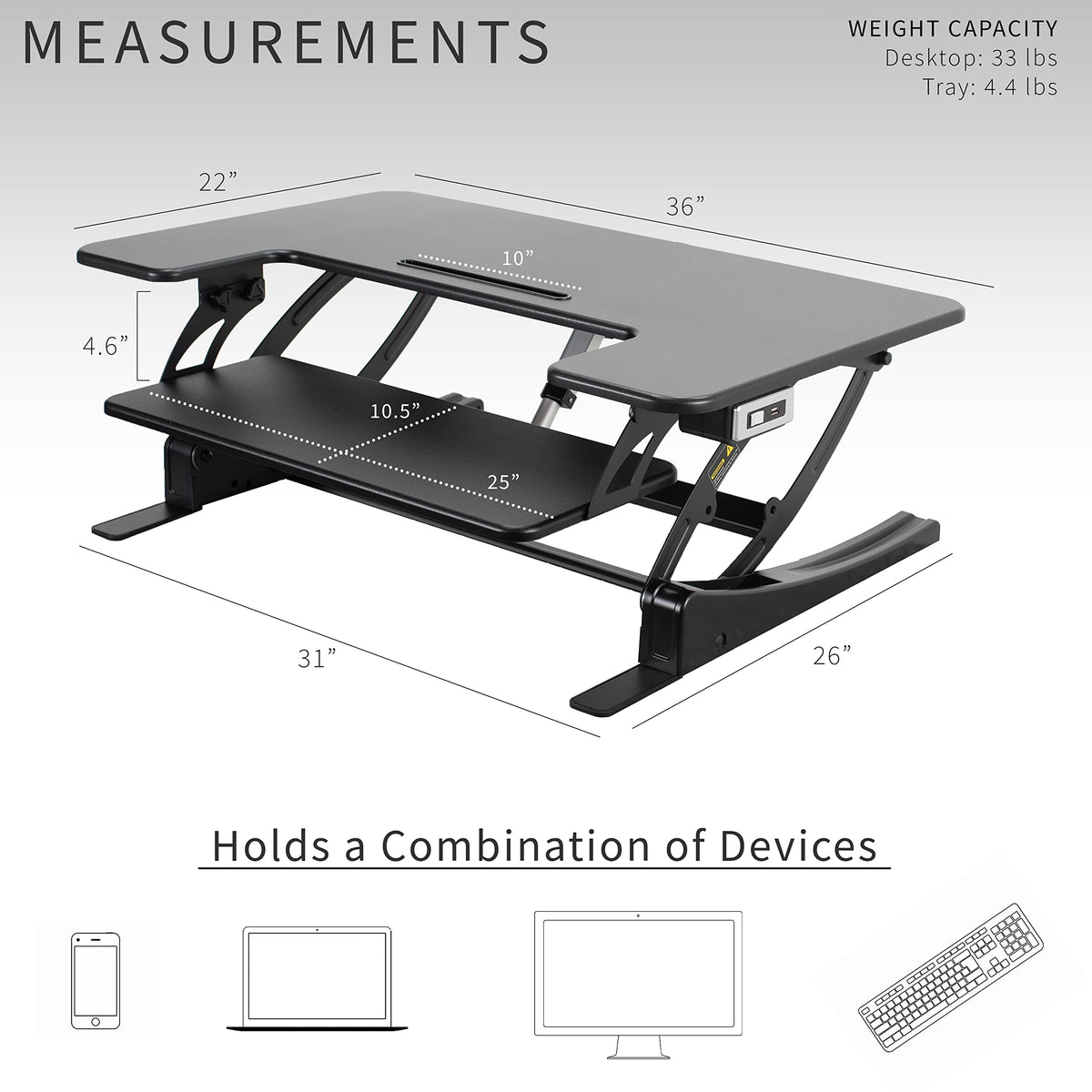 Electric Two-Tier Desk Converter