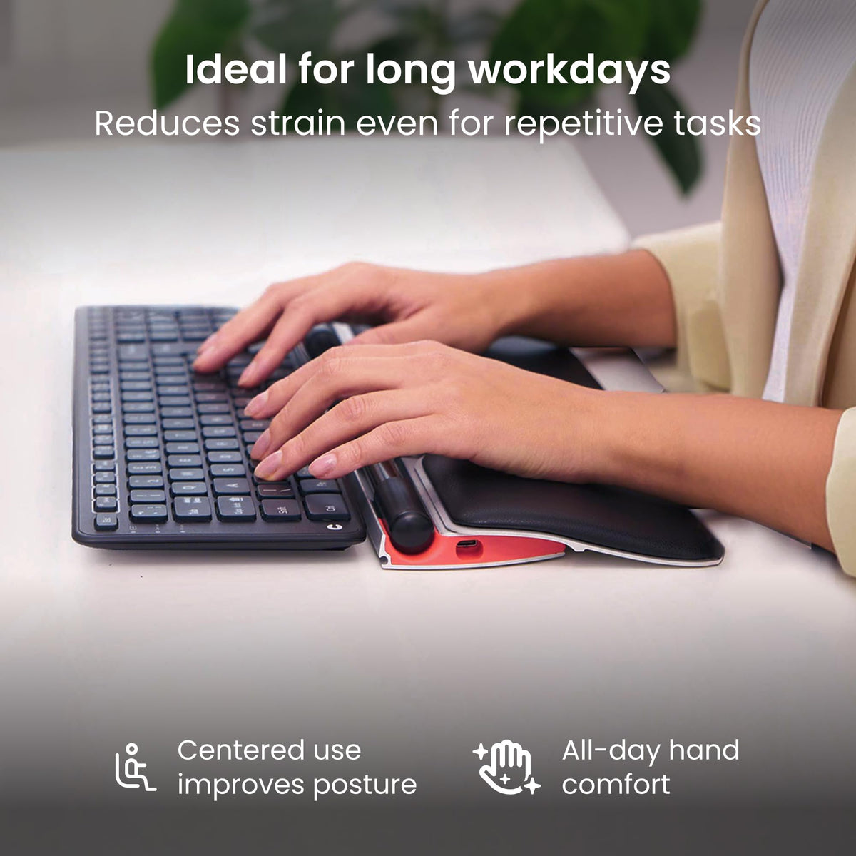 Centered Rollerbar Mouse and Keyboard Set
