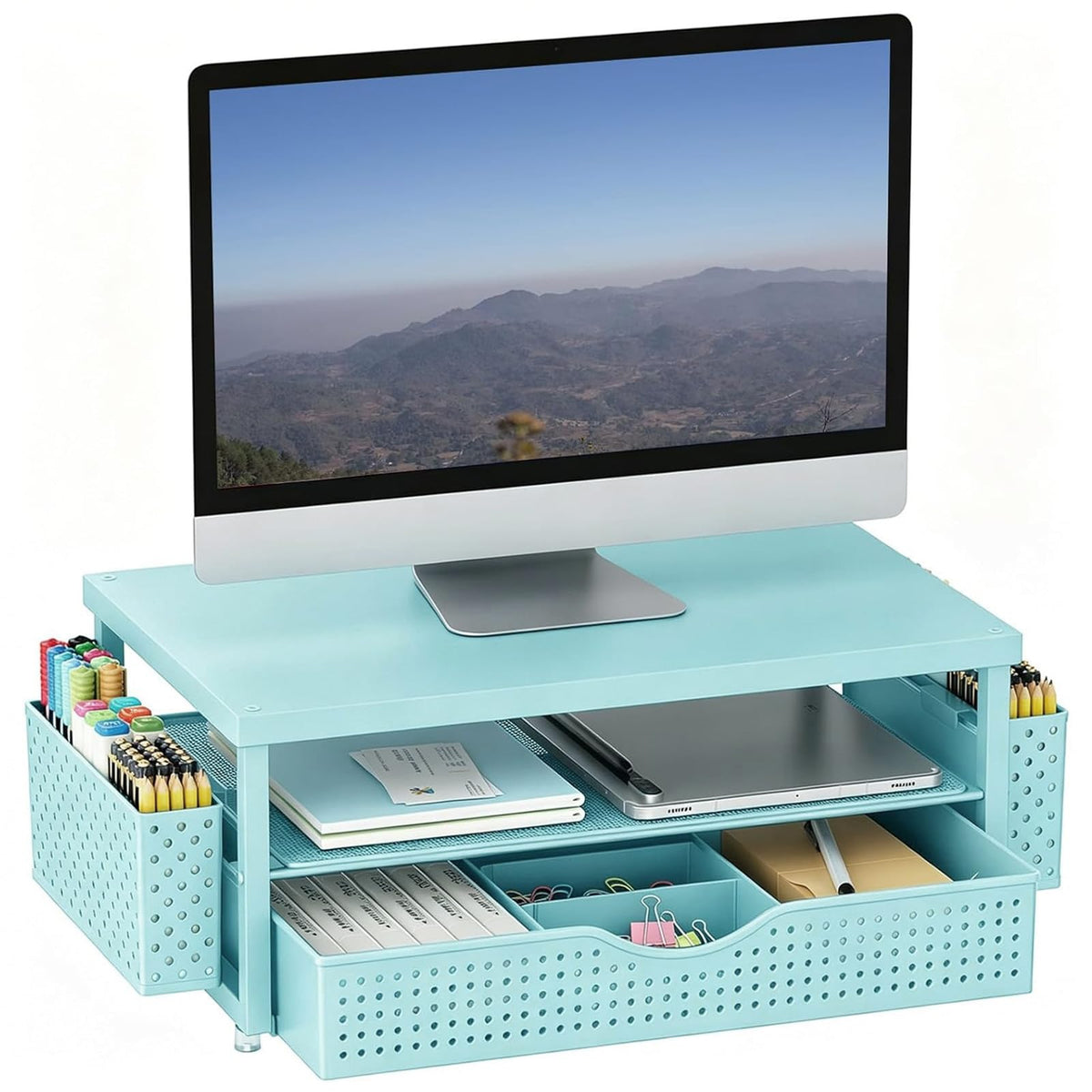Monitor Riser Organizer with Drawer
