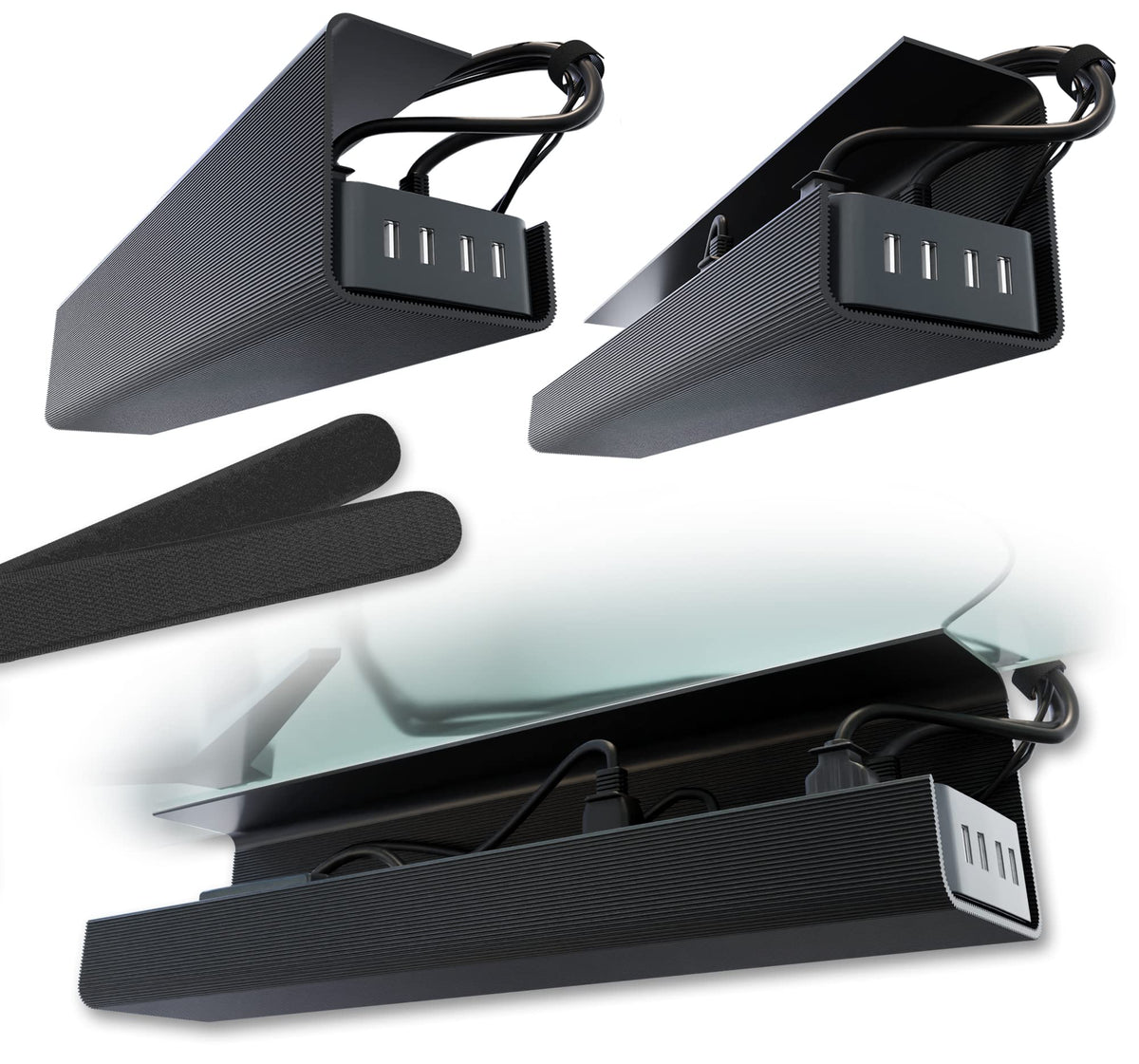 No-Screw Cable Trays, Two-Pack