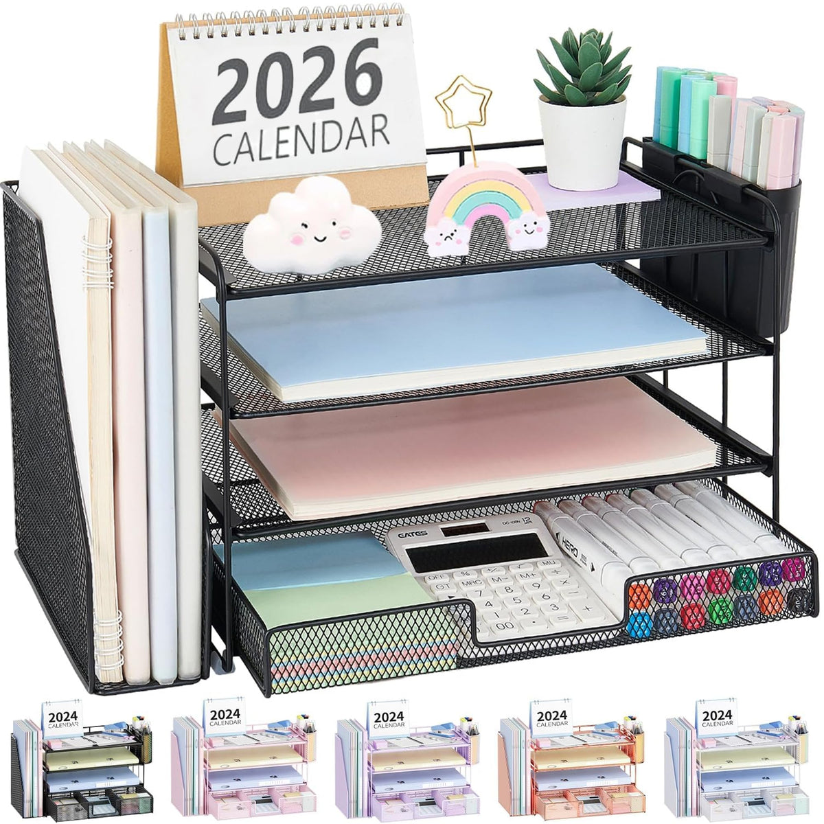 Desktop File Organizer with Drawer