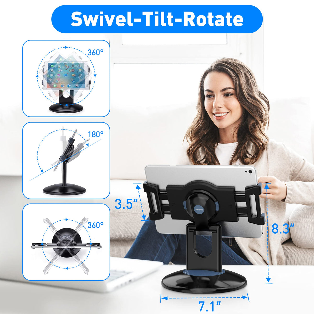 Rotating Retail Tablet Kiosk Stand