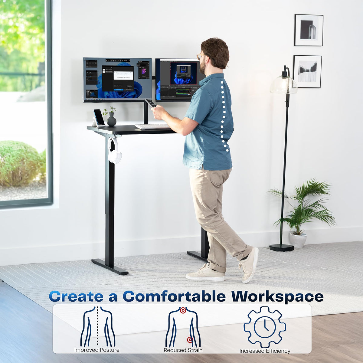 Electric Standing Desk with Memory Controller