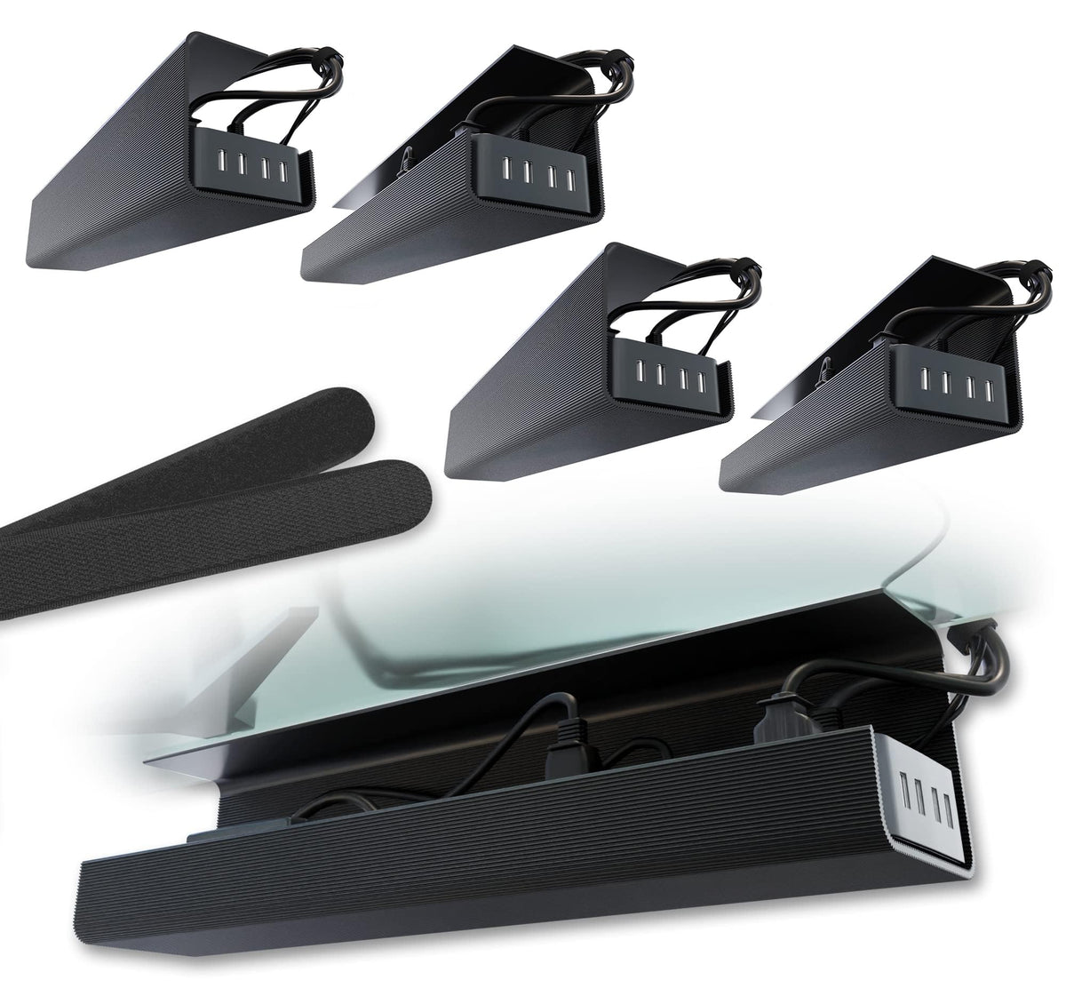 No-Screw Cable Trays, Two-Pack