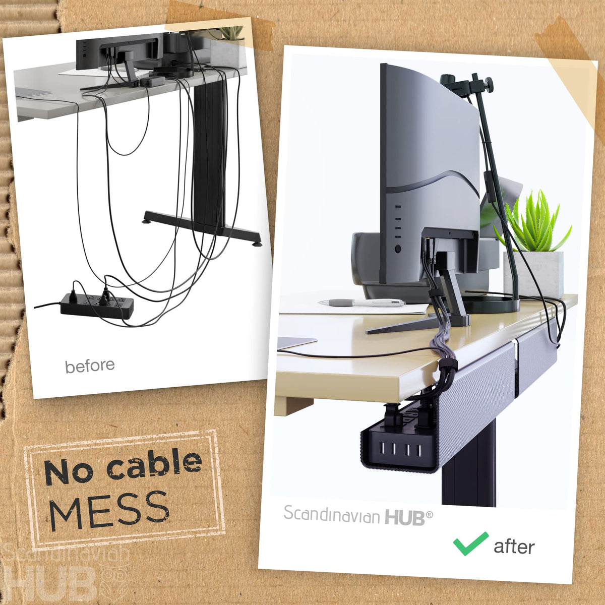 No-Screw Cable Trays, Two-Pack