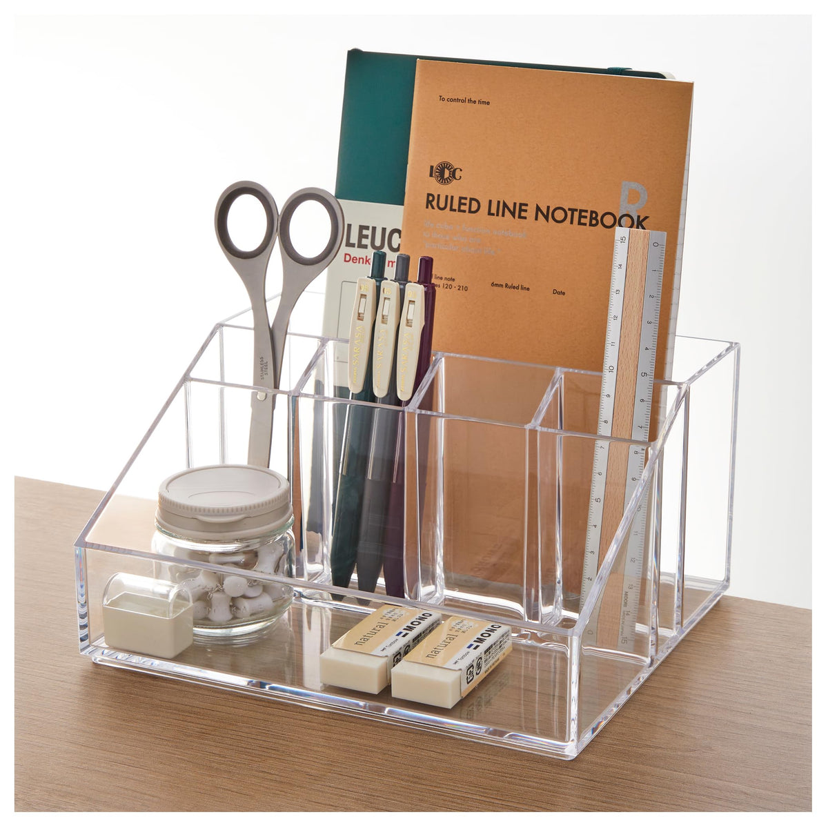 Clear Four-Drawer Desktop Organizer