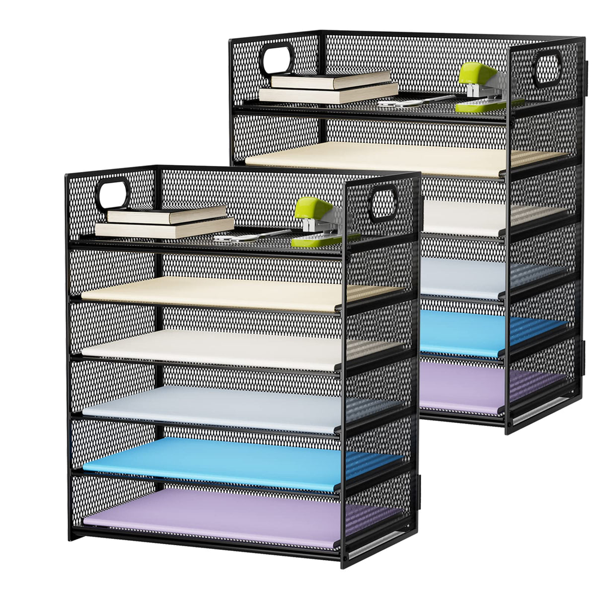 Six-Tier Mesh Letter Tray Organizer