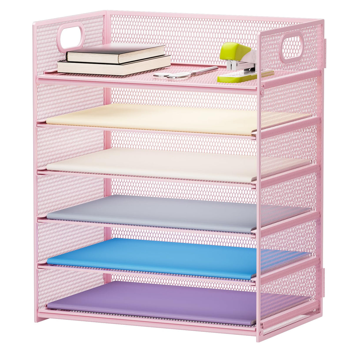 Six-Tier Mesh Letter Tray Organizer