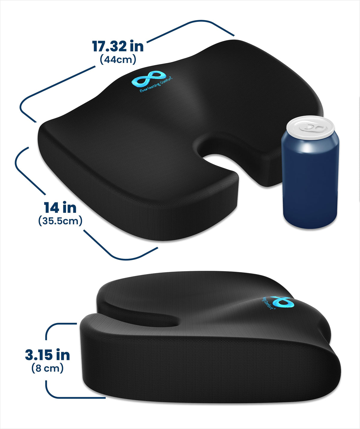 Memory Foam Seat Cushion with Airflow Options