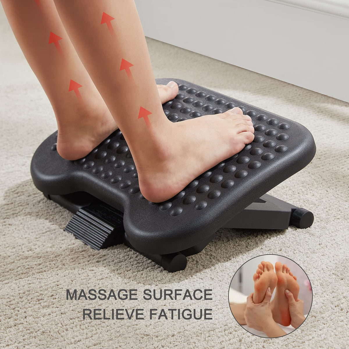 Three-Height Tilting Desk Footrest