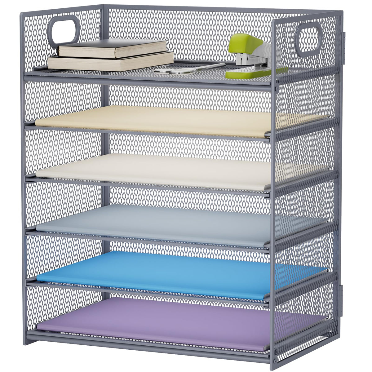 Six-Tier Mesh Letter Tray Organizer