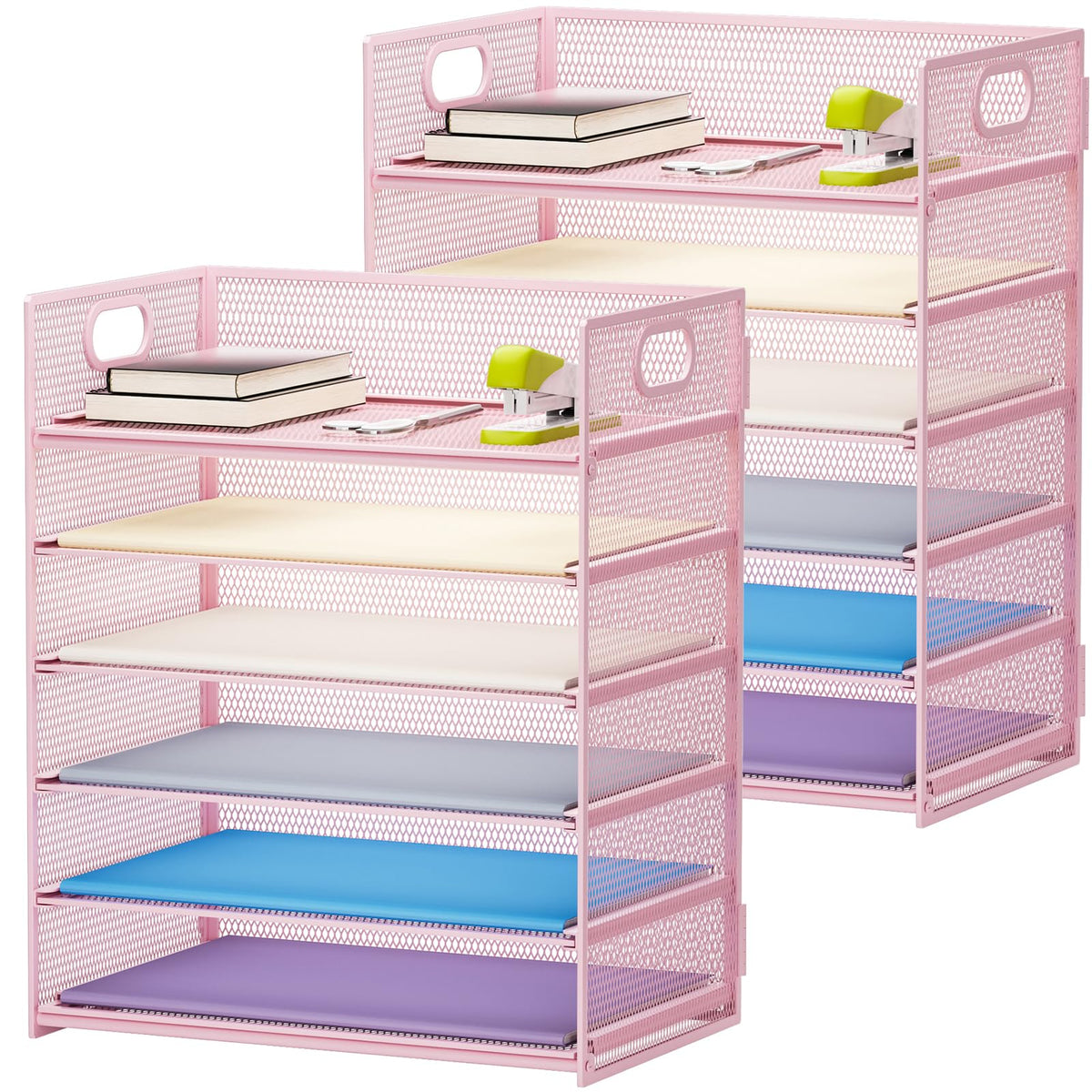 Six-Tier Mesh Letter Tray Organizer