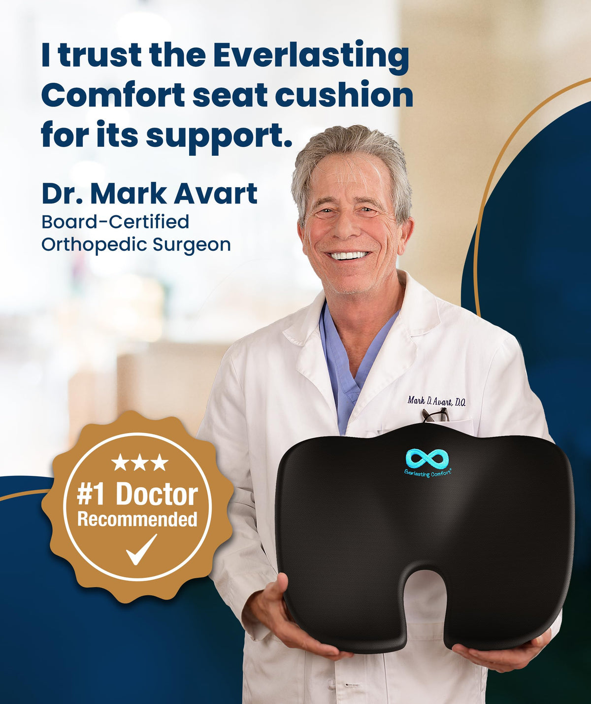 Memory Foam Seat Cushion with Airflow Options