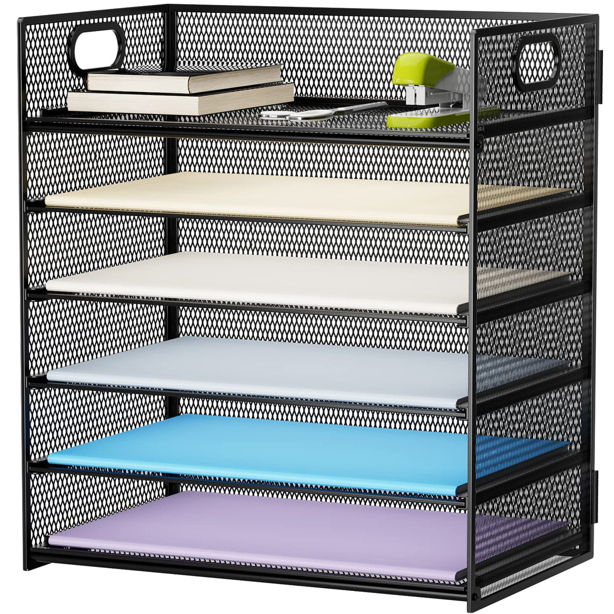 Six-Tier Mesh Letter Tray Organizer