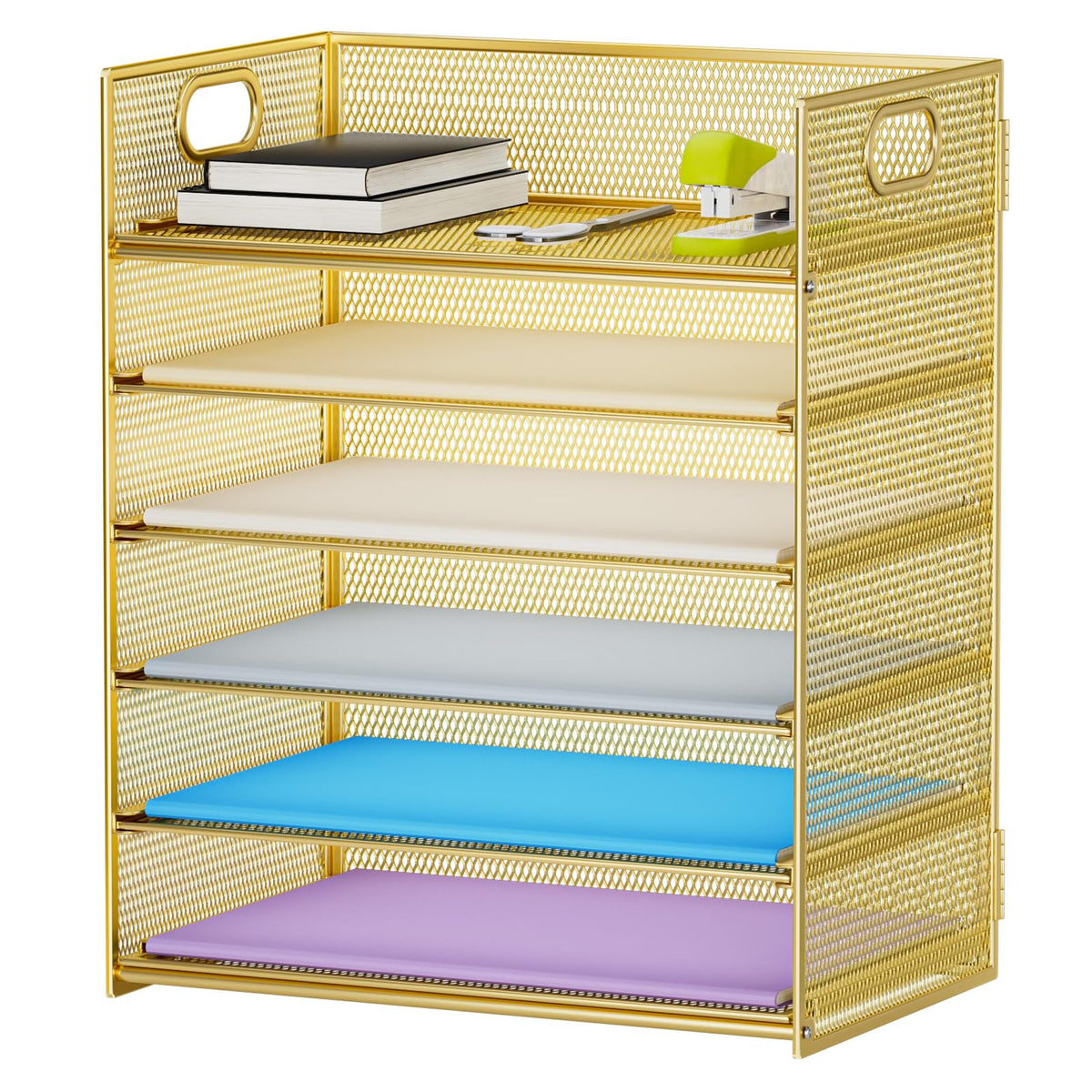 Six-Tier Mesh Letter Tray Organizer