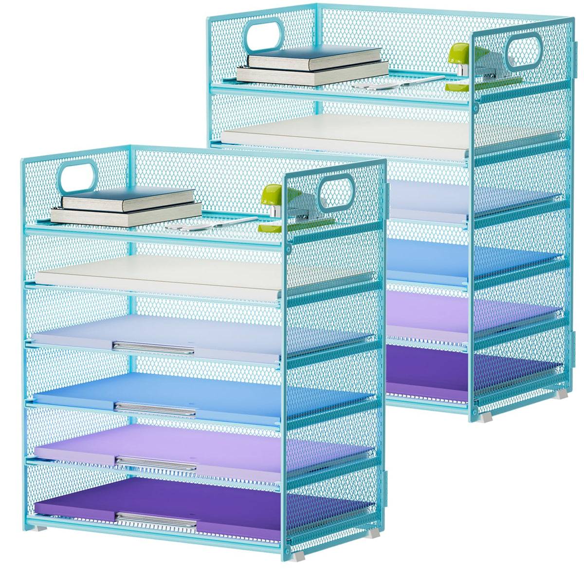 Six-Tier Mesh Letter Tray Organizer