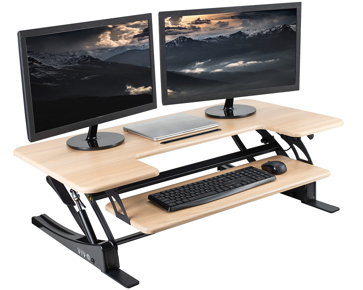 Wide Adjustable Standing Desk Converter