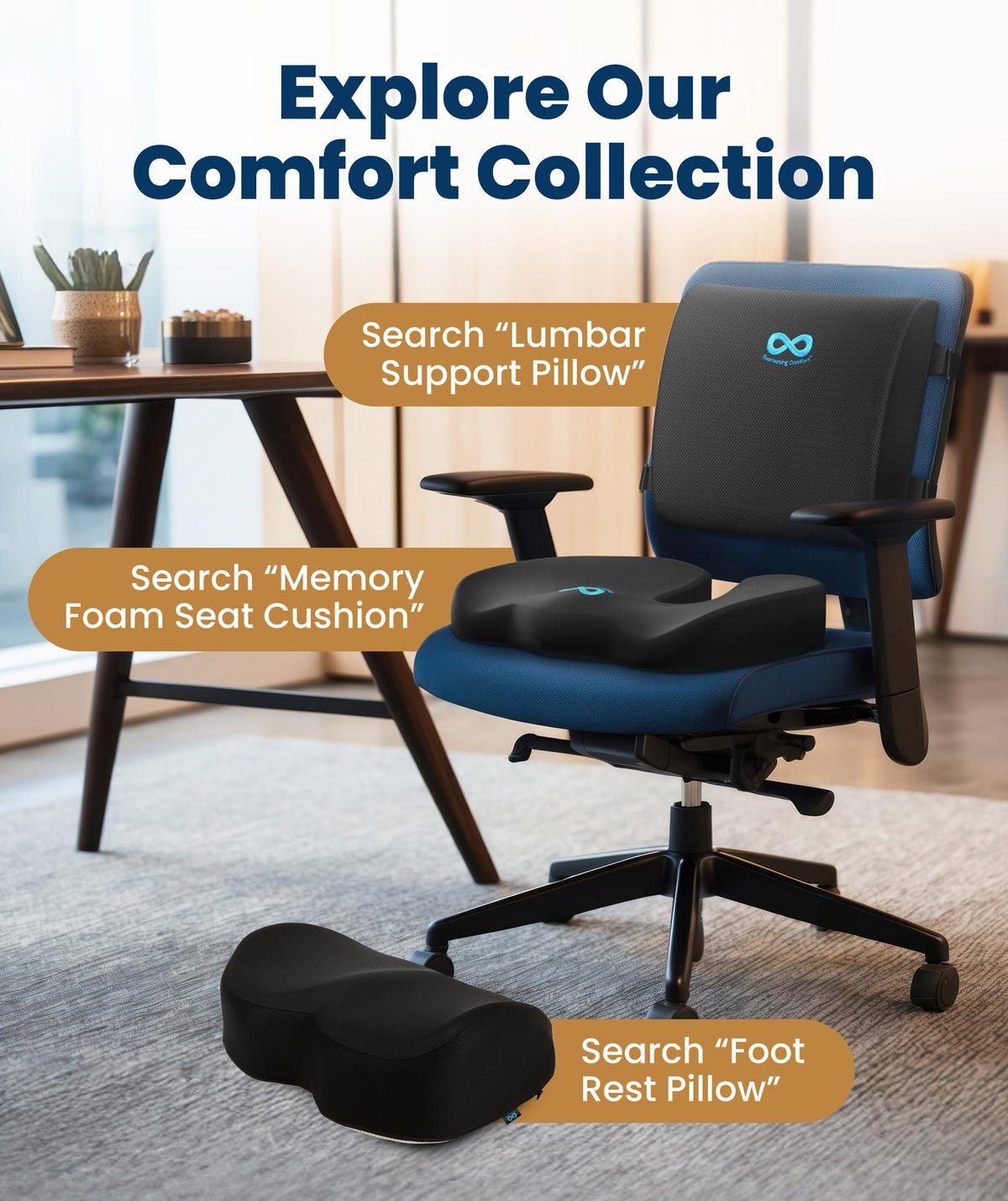 Memory Foam Seat Cushion with Airflow Options