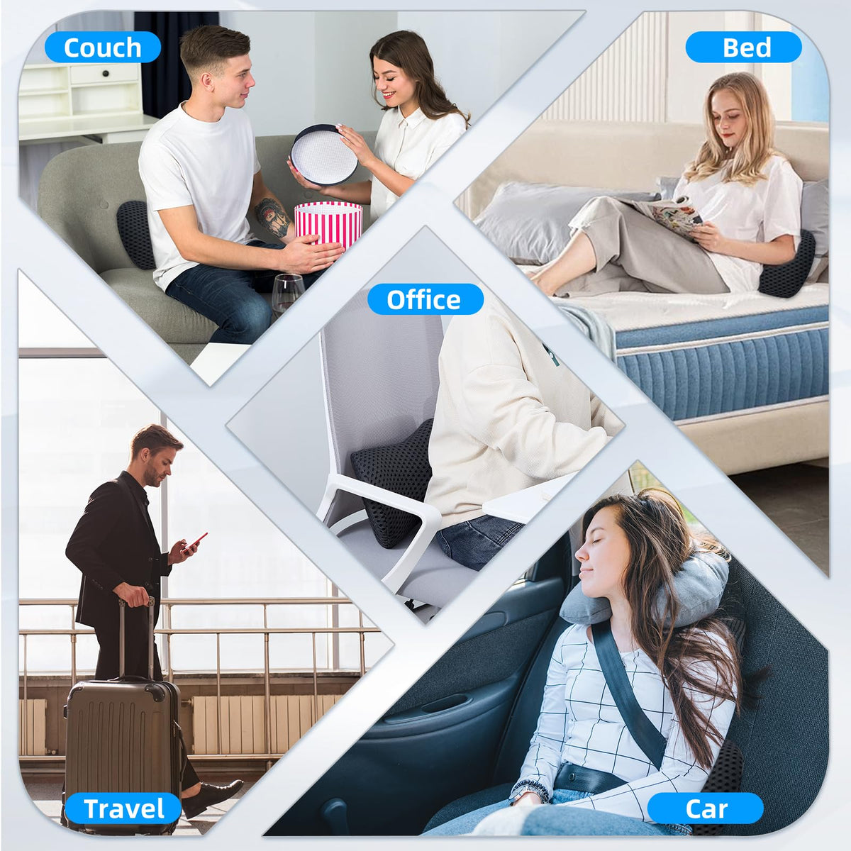 Memory Foam Lumbar Support Pillow