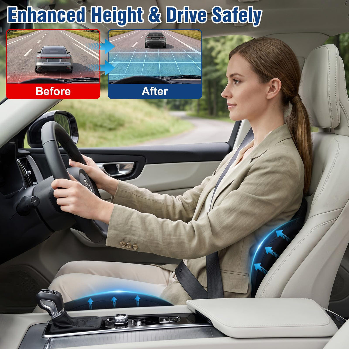 Seat Cushion with Lumbar Support