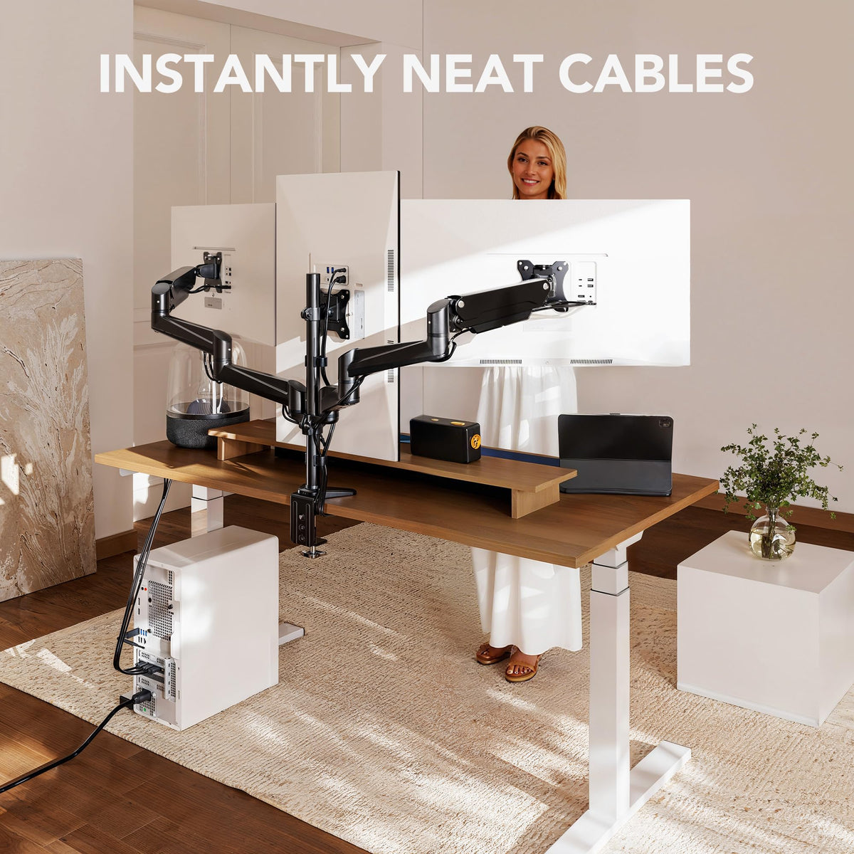 Triple Monitor Desk Mount