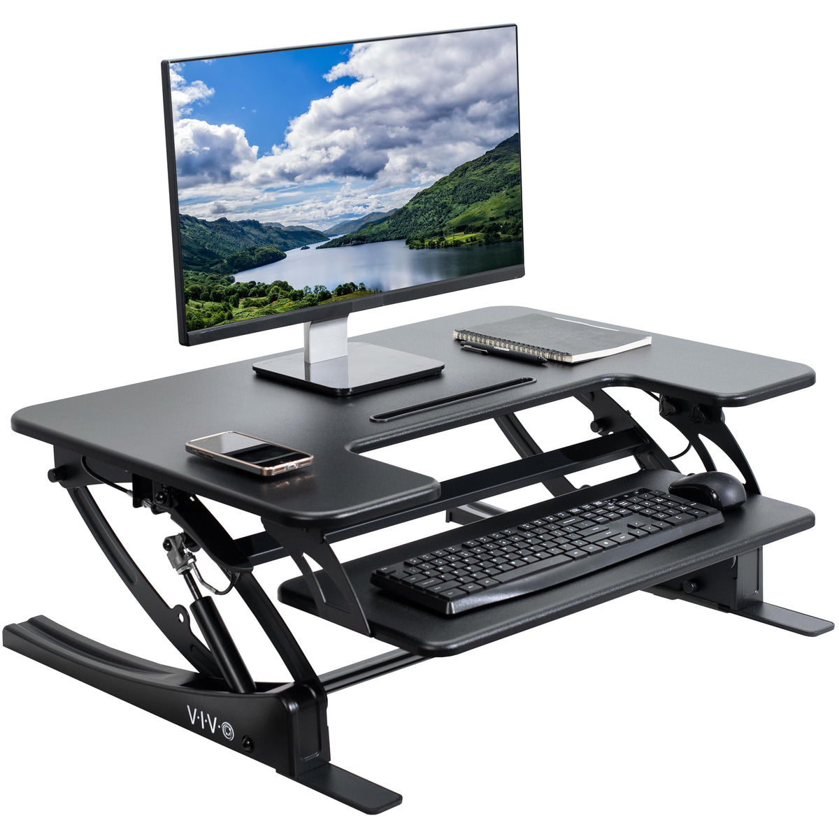 Wide Adjustable Standing Desk Converter