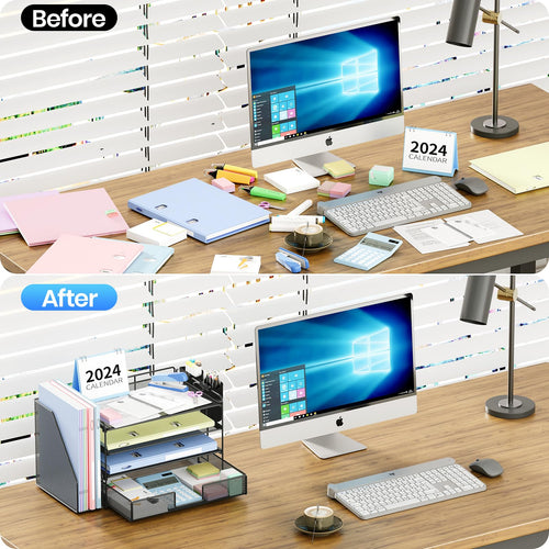 Desktop File Organizer with Drawer