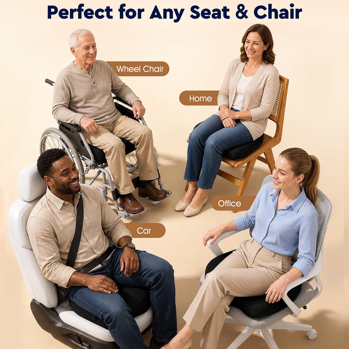U-Shaped Memory Foam Seat Cushion