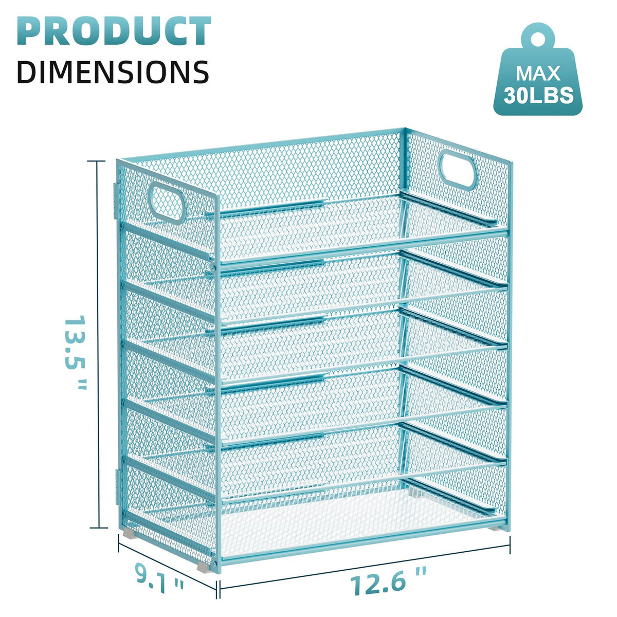 Six-Tier Mesh Letter Tray Organizer