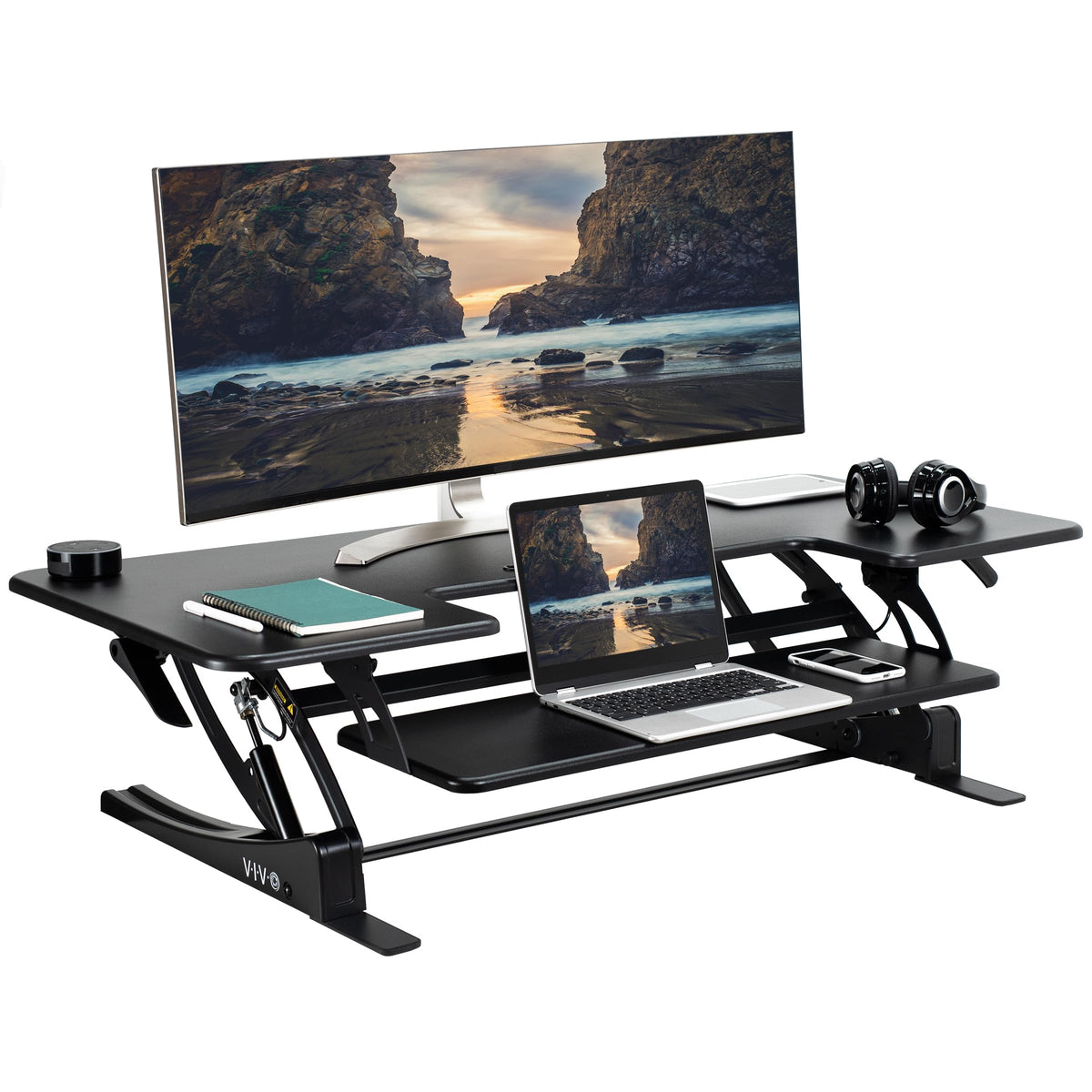 Wide Adjustable Standing Desk Converter