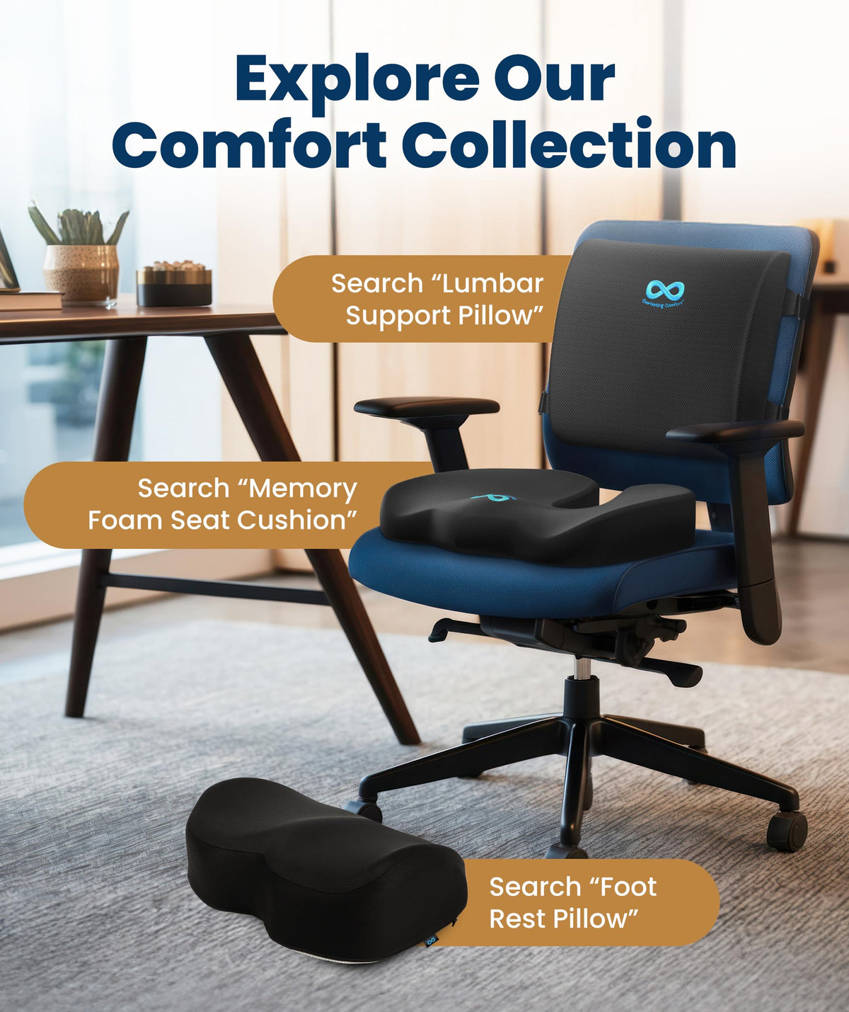 Contoured Lumbar Support Pillow