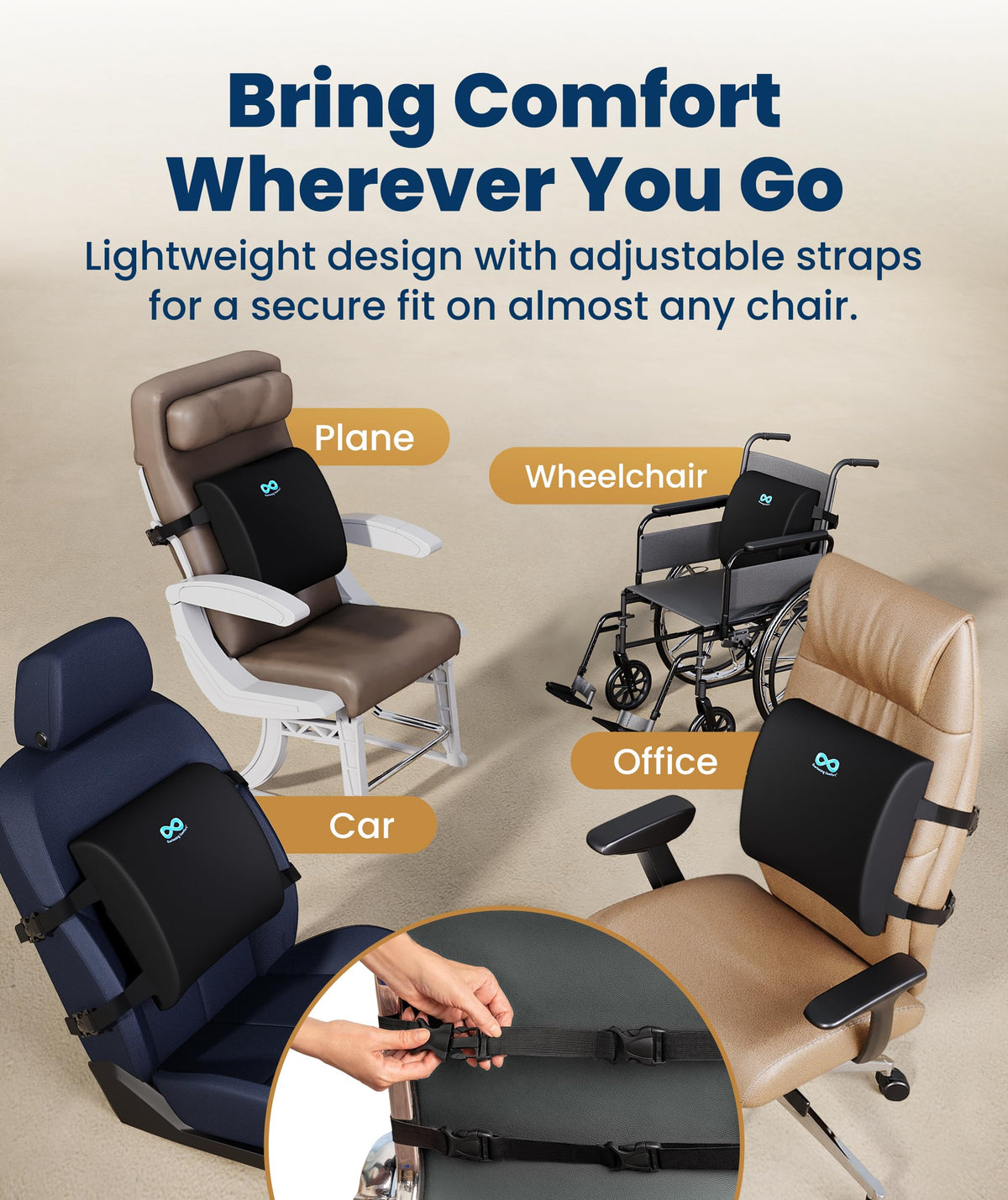 Contoured Lumbar Support Pillow