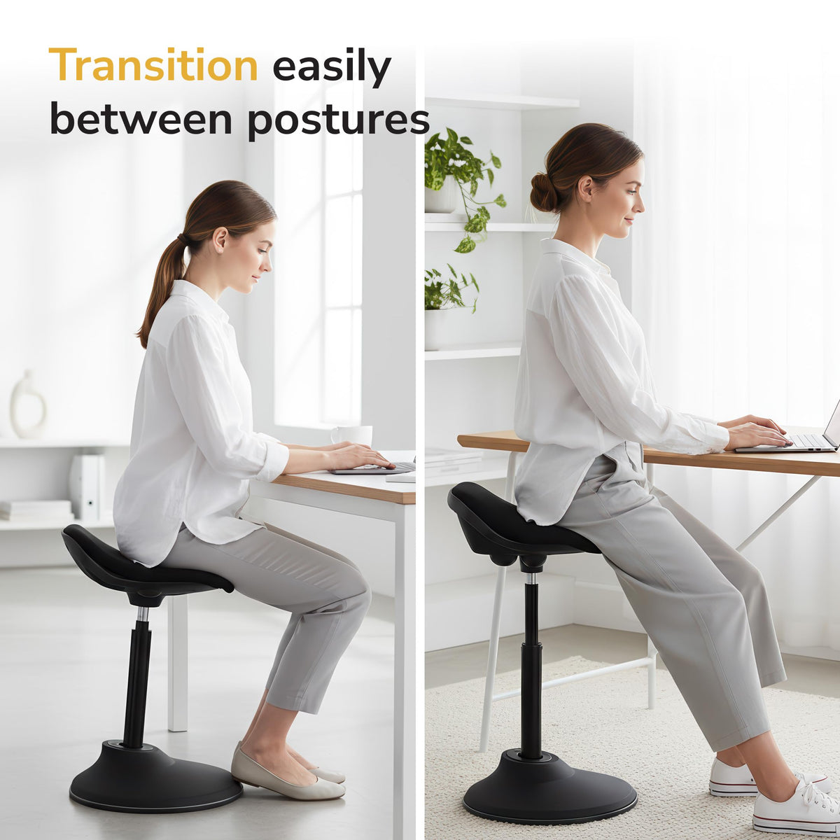 Tilting Sit-Stand Leaning Stool