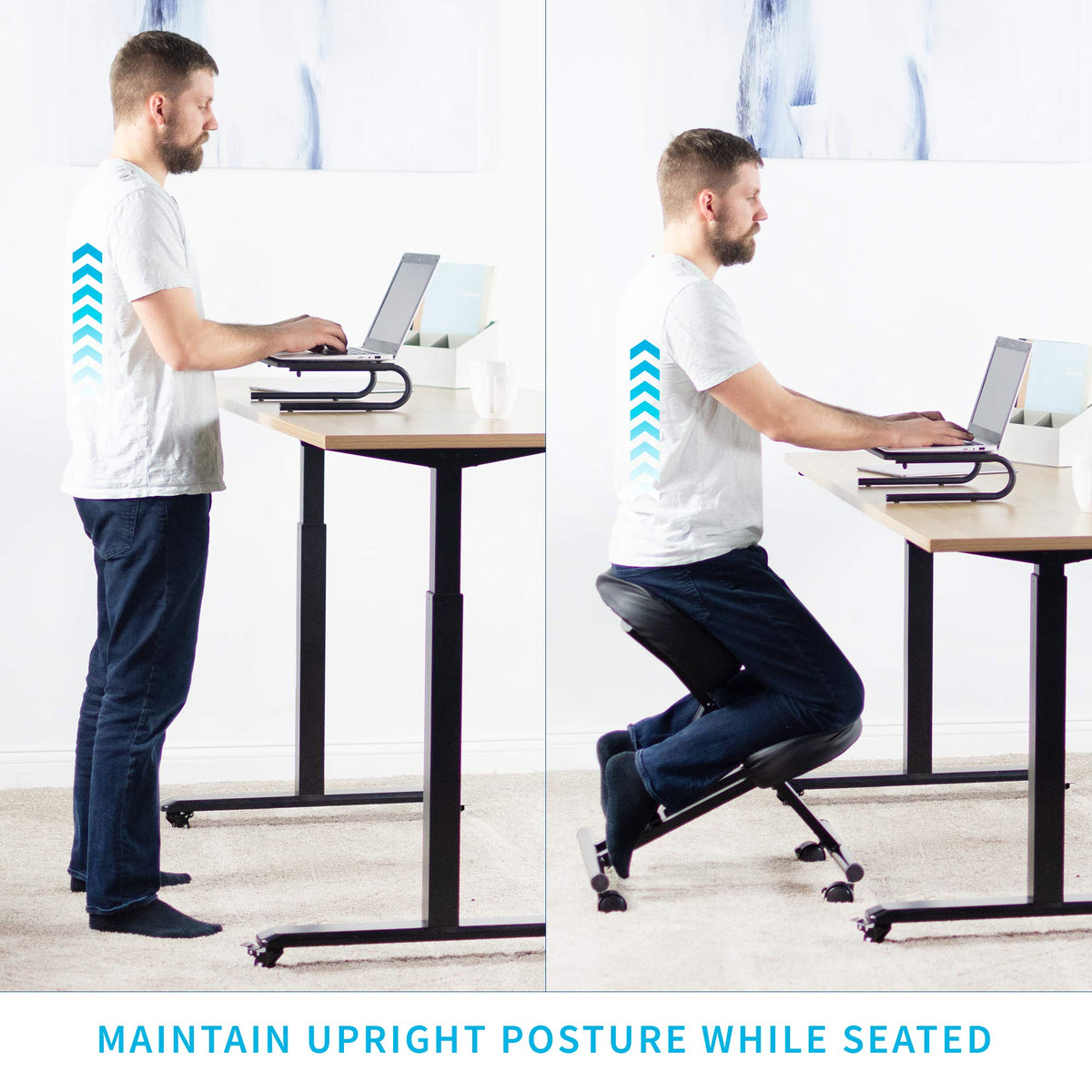 Vinyl-Cushioned Kneeling Chair