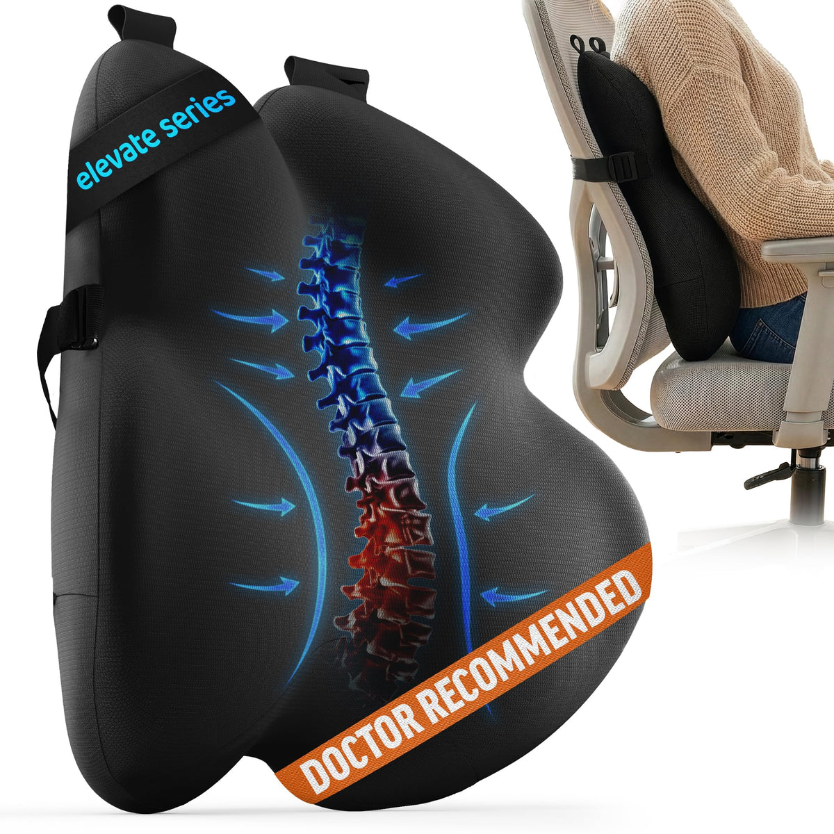 Contoured Lumbar Support Pillow