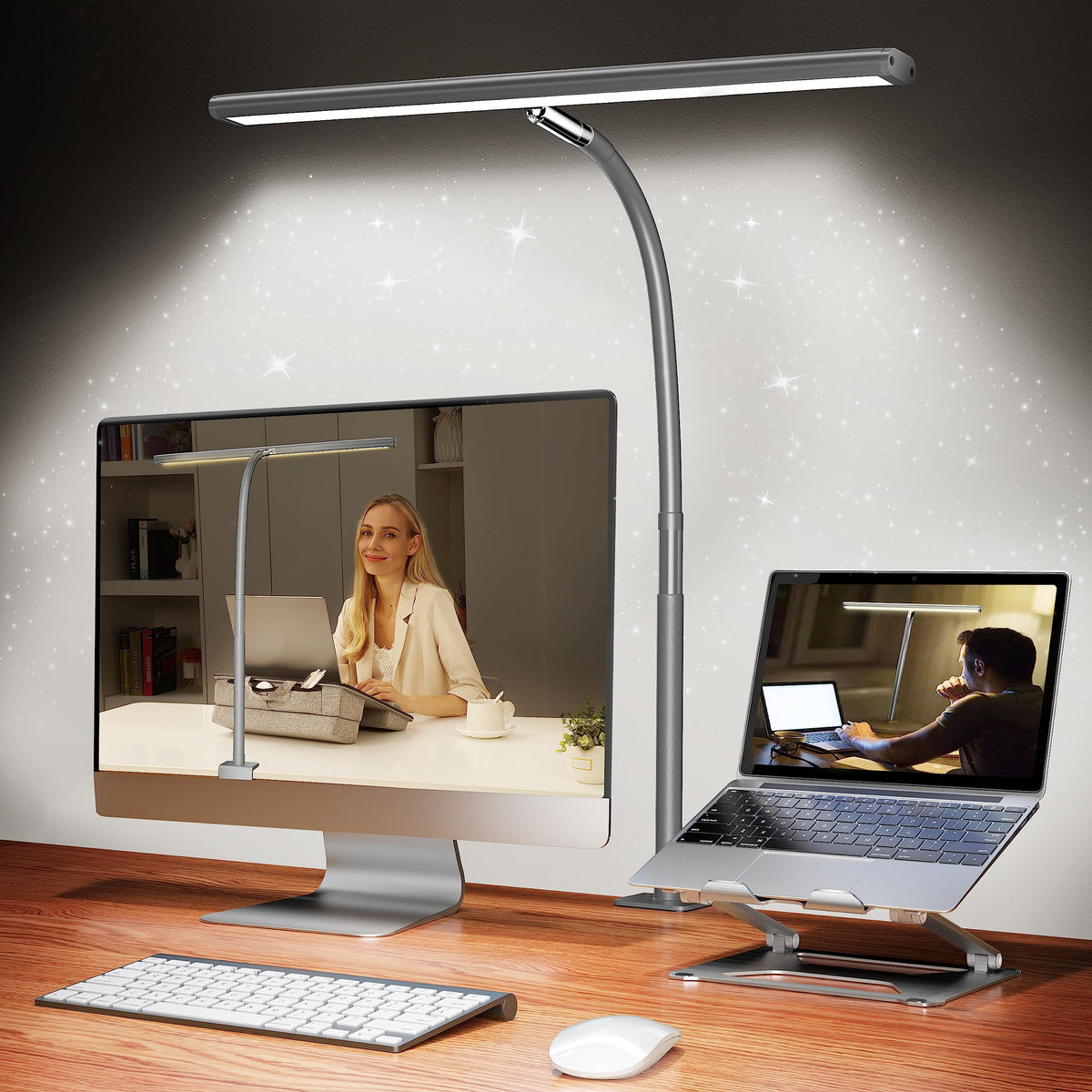 Stepless-Dimming Clamp Desk Lamp